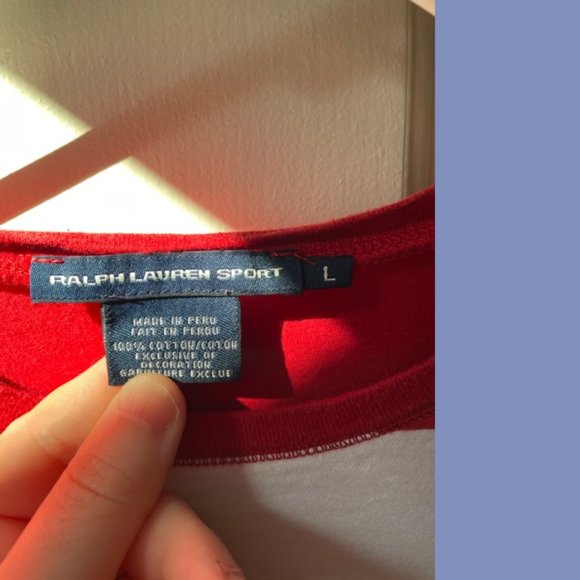 Ralph Lauren Sport Red and White Long-sleeve Tee - Picture 5 of 7